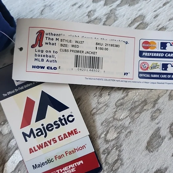 Chicago Cubs Majestic Royal On Field Therma Base Thermal Full Zip Jacket NWT SzM